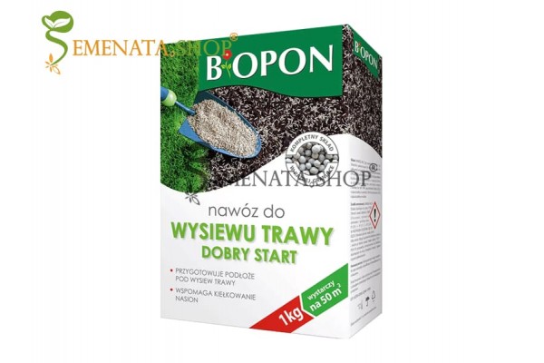 Тор за засяване на райграс и възстановяване на тревна площ Biopon (1 кг за 50 кв.м) Тор за засяване на райграс и възстановяване на тревна площ Biopon (1 кг за 50 кв.м)
