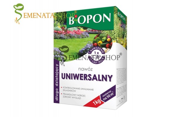 Тор за всякакви градински растения с дълго действие Biopon 1 кг (за 50 кв.м)