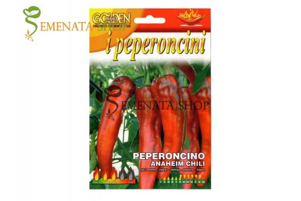 Семена на пипер Анахайм чили (Peperoncino Anaheim Chili) - средно лютив Семена на пипер Анахайм чили (Peperoncino Anaheim Chili) - средно лютив